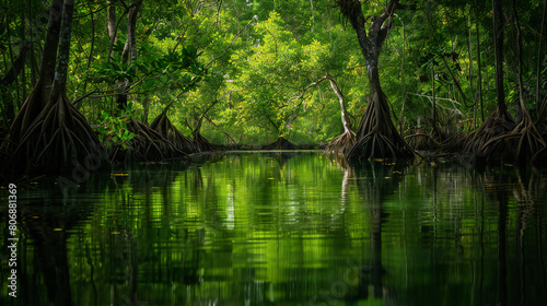Tranquil Oasis of Life  The Enchanting Beauty of Sian Ka an s Serene Mangrove Forests