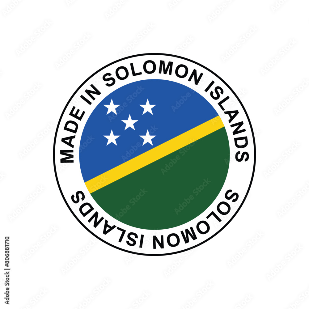 Made in Solomon Islands Stamp Vector template on white background Made in Solomon Islands Stamp Vector template on white background