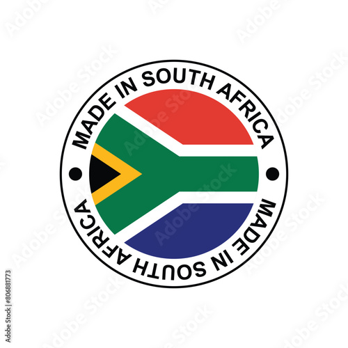 Made in South Africa Stamp Vector template on white background