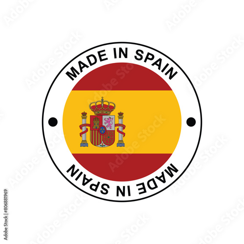 Made in Spain Stamp Vector template on white background