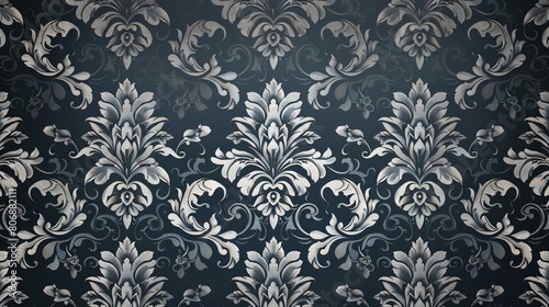 Damask pattern wallpaper