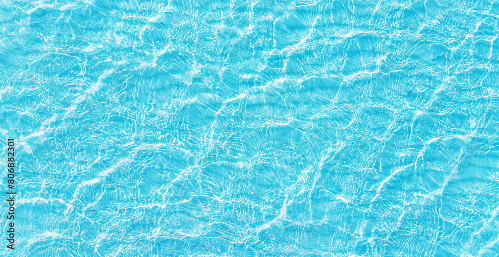 turquoise water aerial view, blue sea with small ripples