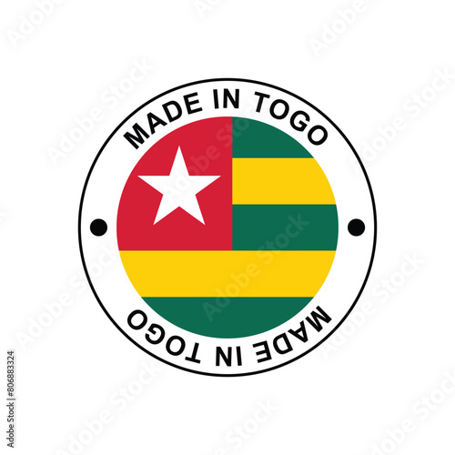 Made in Togo Stamp Vector template on white background