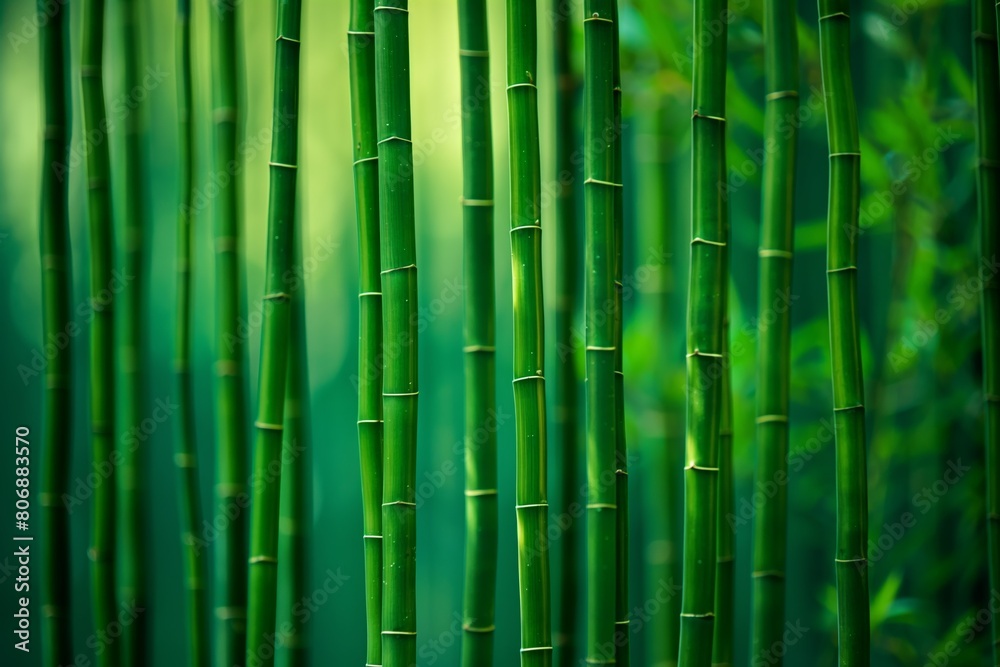 AI generated illustration of green bamboo plants in a forest AI generated illustration of green bamboo plants in a forest