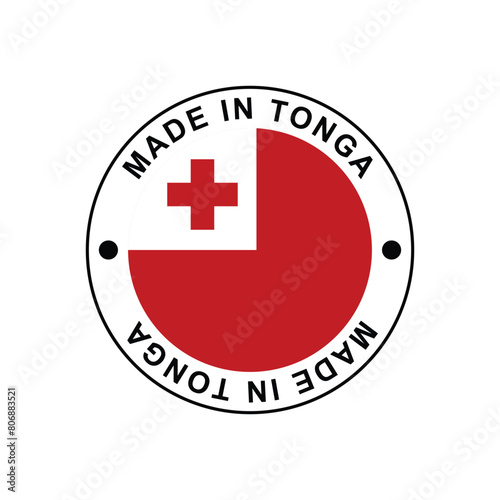 Made in Tonga Stamp Vector template on white background