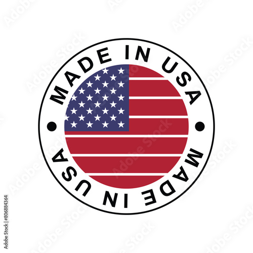 Made in USA Stamp Vector template on white background
