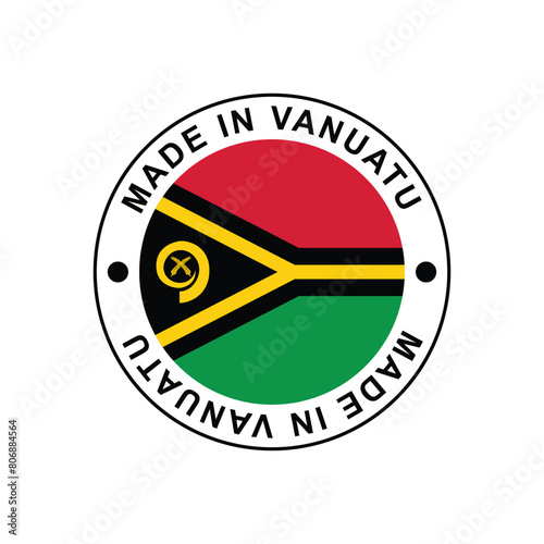 Made in Vanuatu Stamp Vector template on white background