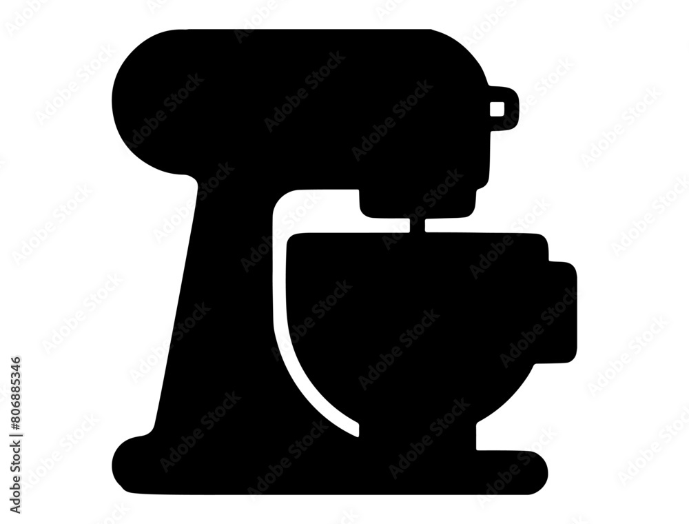 Kitchen stand mixer silhouette vector art Kitchen stand mixer silhouette vector art