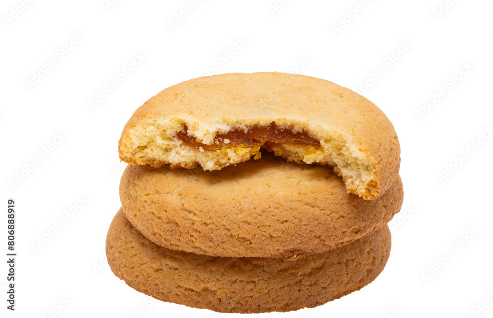 cookies with jam isolated