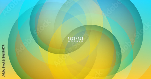 3D colorful abstract background overlap layer on bright space with cutout shape effect decoration. Modern graphic design element circles style concept for web banner, flyer, card, or brochure cover