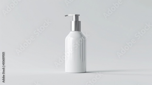 hand sanitizer dispenser to protection virus. liquid gel. withe background, Cosmetic product display on a white background for skin care product presentation, 3D render,Cosmetics Packaging Bottle Jar 