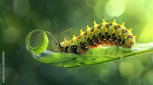 caterpillar on leaf