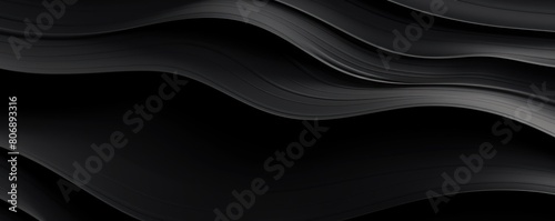 Black abstract wavy pattern in black color, monochrome background with copy space texture for display products blank copyspace for design text photo