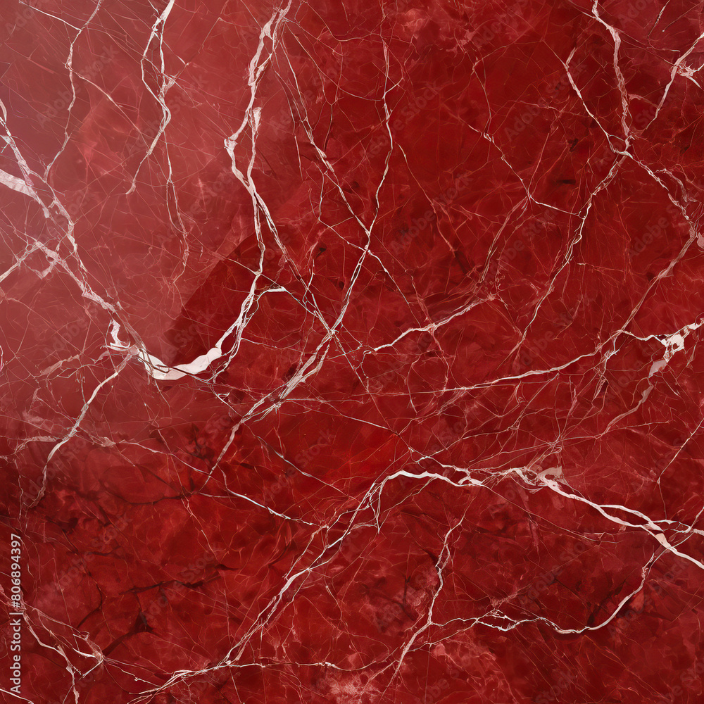 Fototapeta premium Red marble background. Texture illustration for design of floors, countertops, wall tiles.