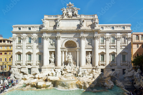 Famous Trevi fountain in Rome, Italy.