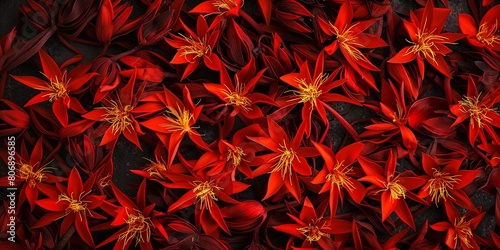 Mesmerizing saffron threads on dark background vibrant beauty in full bloom photo