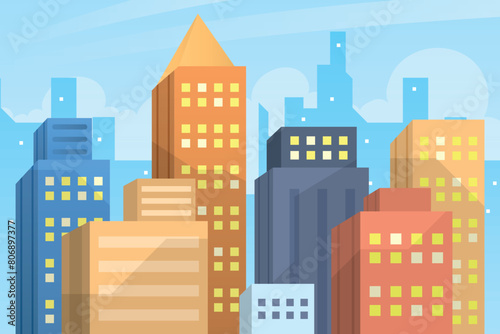 Urban city - background for video conferencing