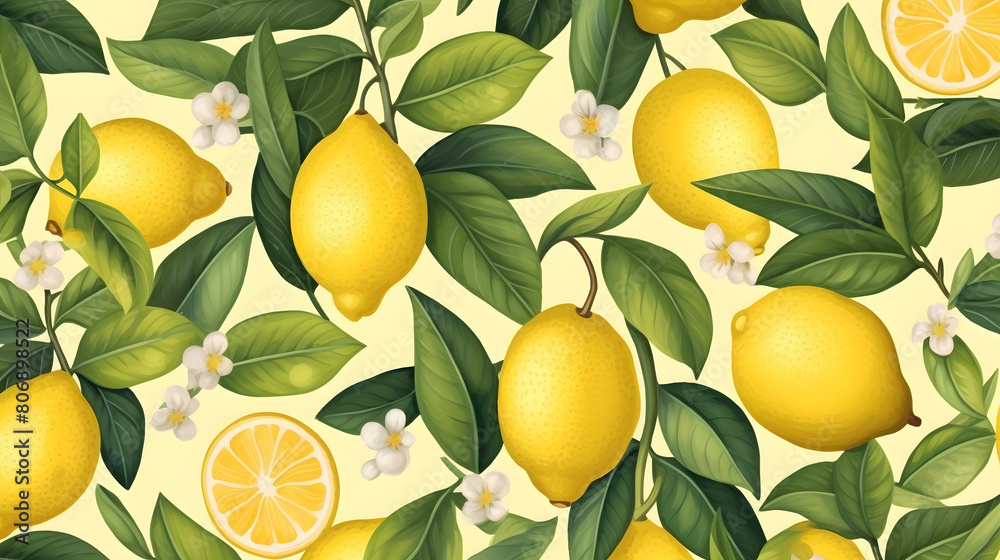 Digital yellow lemons patterns abstract graphic poster background Digital yellow lemons patterns abstract graphic poster background