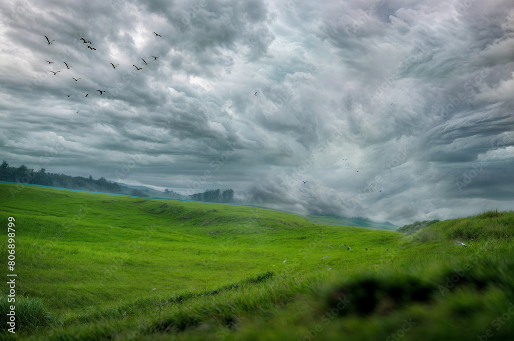 clouds over mountain