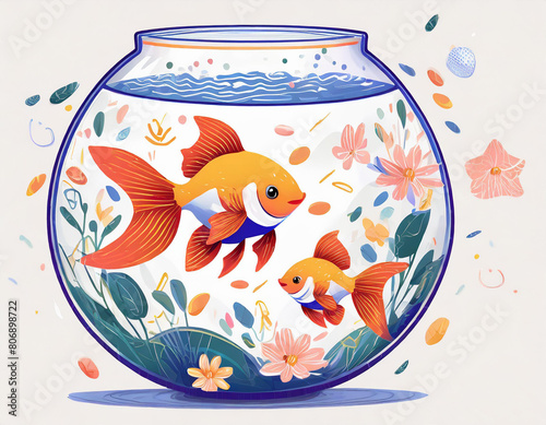 goldfish doodle