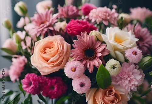 a vase filled with lots of flowers sitting on top of a table