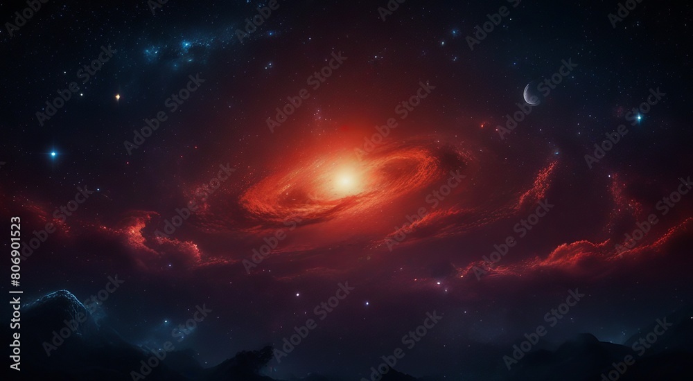 Fototapeta premium galaxy background_planet galaxy stars