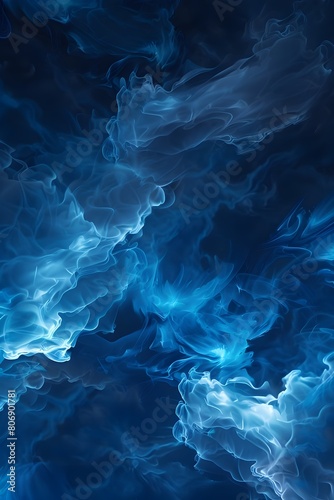 Blue Abstract Textures in Motion A Midjourney of Digital Fluidity © tantawat
