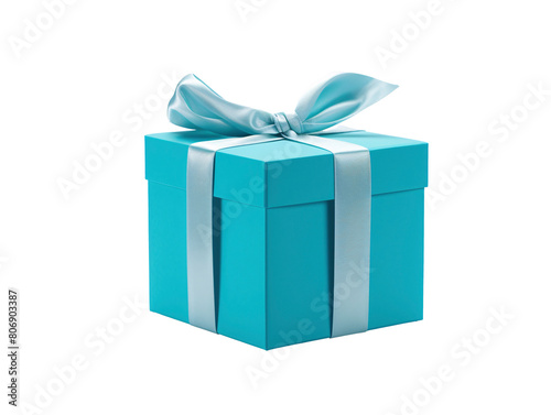 a blue box with a bow © Irina