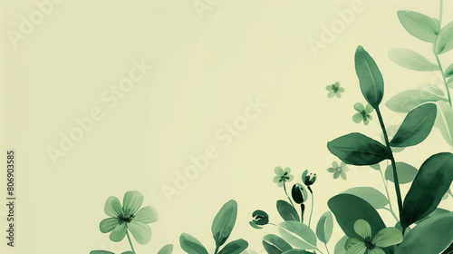 Relaxing and soothing leaf background illustration