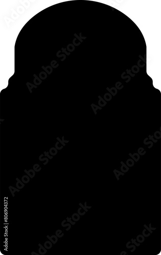 Arabic shapes, windows and arches. Traditional ornamental banner, frame. Muslim holidays, Ramadan Kareem. Modern eastern architecture. Vector illustration.