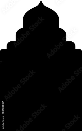 Arabic shapes, windows and arches. Traditional ornamental banner, frame. Muslim holidays, Ramadan Kareem. Modern eastern architecture. Vector illustration.