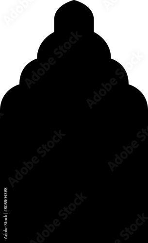 Arabic shapes, windows and arches. Traditional ornamental banner, frame. Muslim holidays, Ramadan Kareem. Modern eastern architecture. Vector illustration.