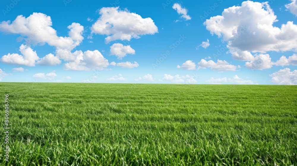 Lush green meadow background, sunny weather Lush green meadow background, sunny weather