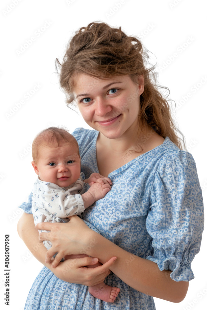 Mother and her newborn baby transparent background Mother and her newborn baby transparent background