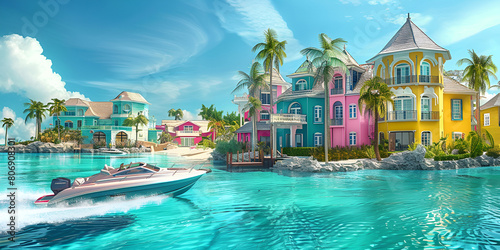 Vibrant Coastal Enclaves Exploring the Colorful Homes of Nassau Bahamas
 photo