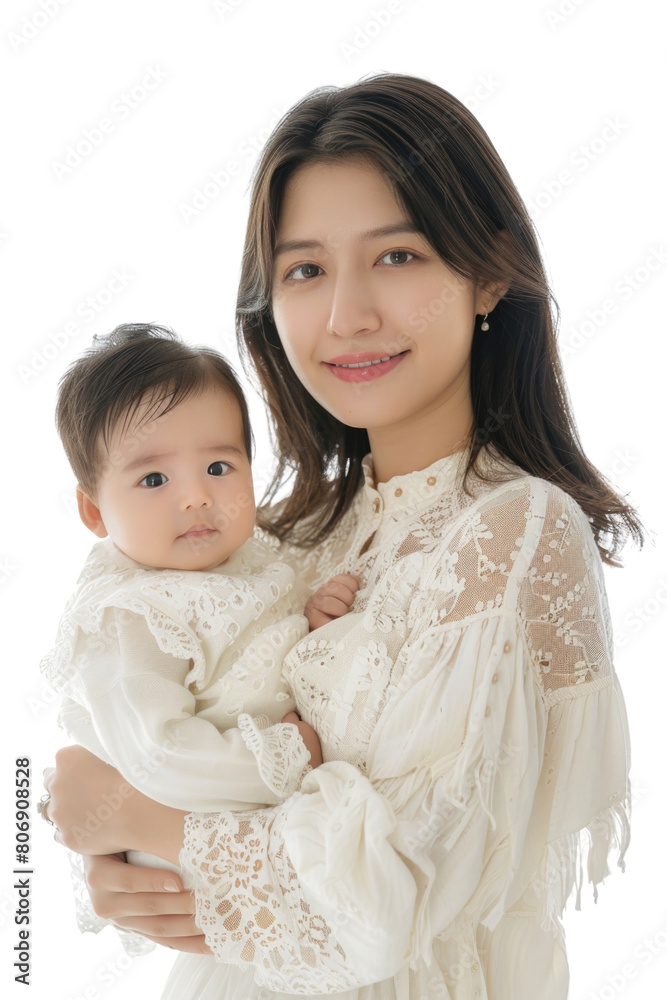 Mother and her newborn baby transparent background Mother and her newborn baby transparent background