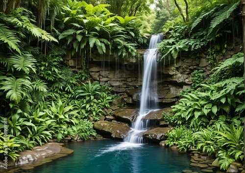 waterfall in jungle