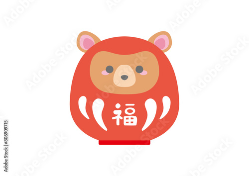 動物だるま　クマ