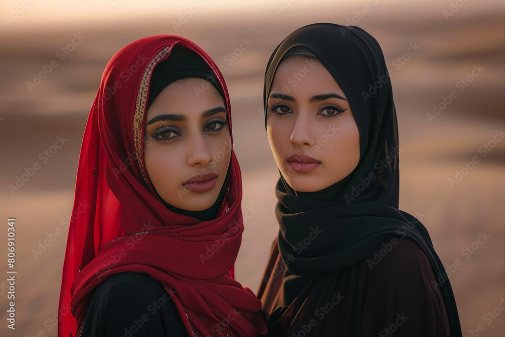 Generative AI picture Portrait of traditional arabian person people in ethnic clothes in real life Generative AI picture Portrait of traditional arabian person people in ethnic clothes in real life