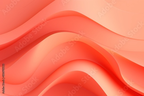 Coral abstract wavy pattern in coral color, monochrome background with copy space texture for display products blank copyspace for design text 
