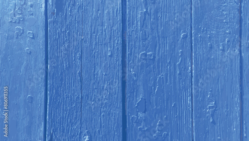 Texture of painted boards in blue. Vector.