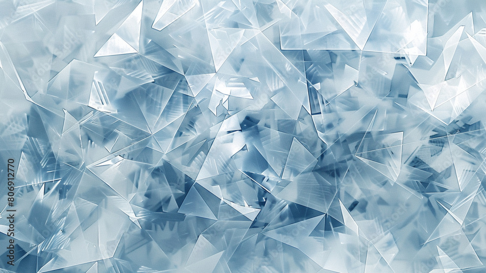 Transparent looking wall, Fractal triangles pattern Transparent looking wall, Fractal triangles pattern