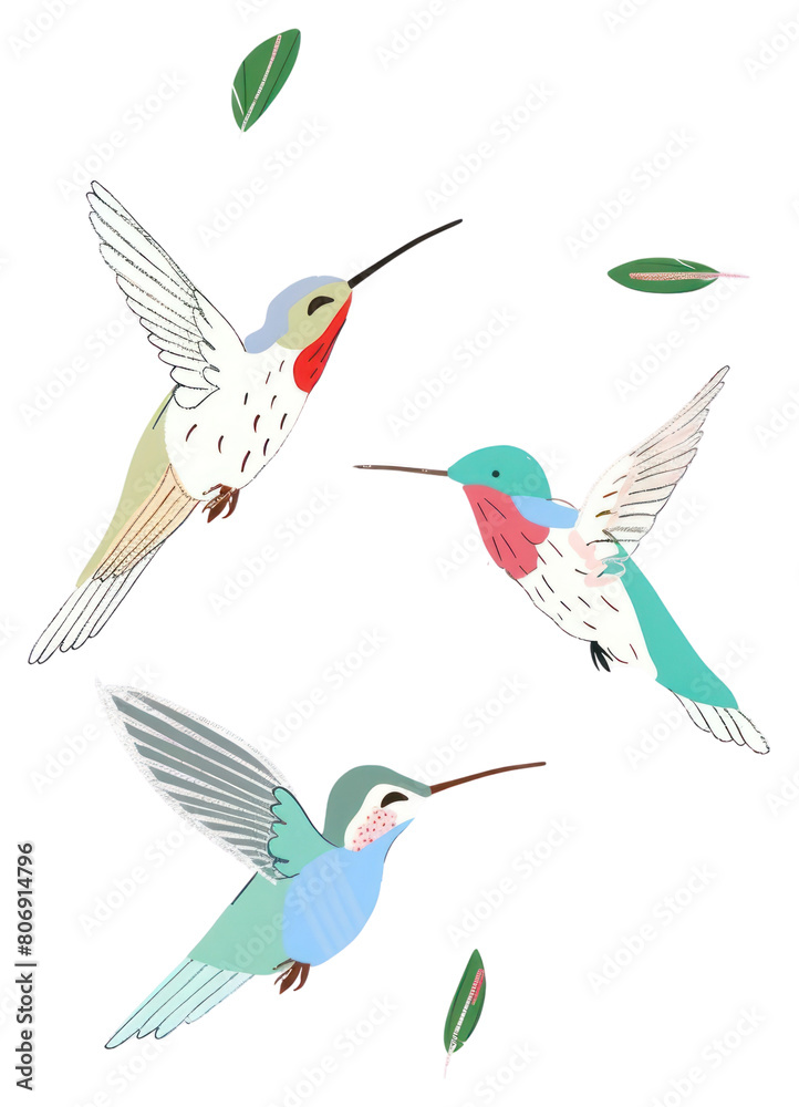 Obraz premium PNG Hummingbirds animal flying creativity
