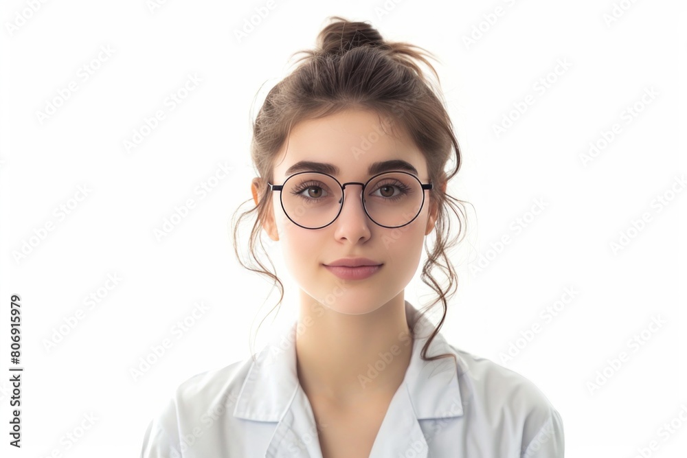 Young pretty woman, Occupational Therapist photo on white isolated background