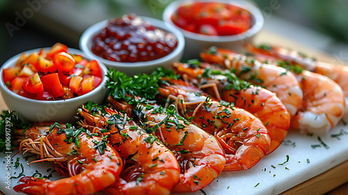 shrimps  prawns platter  seafood dish  food photography  culinary art 