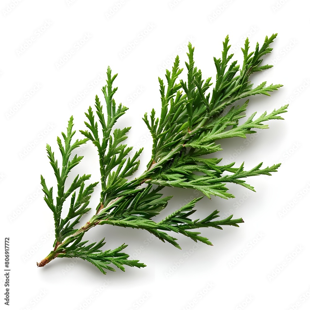 rosemary twig isolated on white Generative AI rosemary twig isolated on white Generative AI