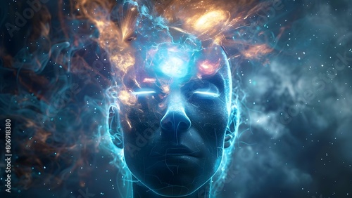 The Hermetic Law of Mentalism: Universe as the Great Mind. Concept Metaphysics, Hermetic Philosophy, Mental Transmutation, Universal Mind, Esoteric Knowledge