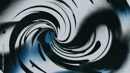 An abstract minimalist background is used, black and blue colors, Spray technique. photo