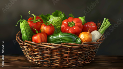 A basket of vegetables