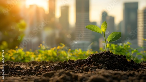 Sustainable technologies driving green finance revolution with ecofriendly business practices. Concept Green Finance, Sustainable Technologies, Eco-friendly Business Practices, Environmental Impact photo